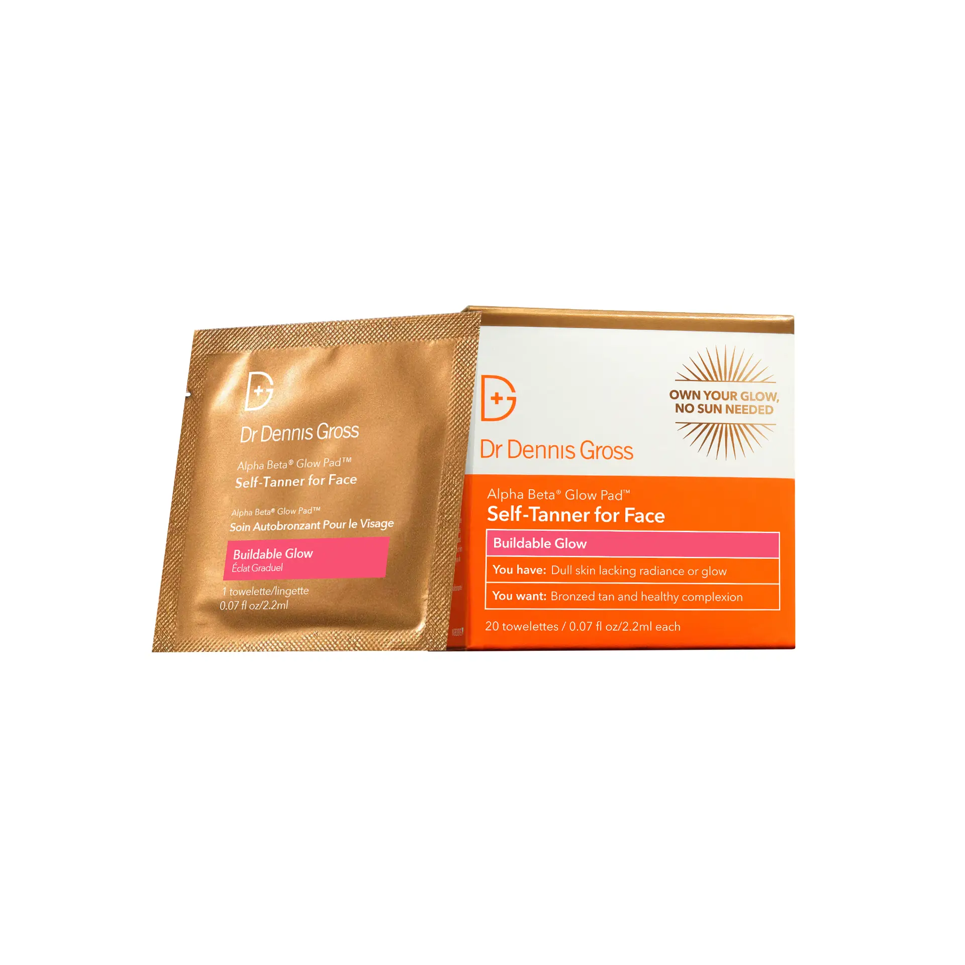 Dr Dennis Gross Alpha Beta® Glow Pad Self-Tanner for Face -Servetter